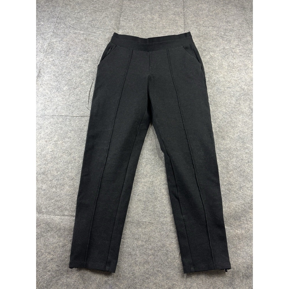 Athleta Womens XS Pants Gray Venice Heathered Pintuck Pull On Pockets Stretch